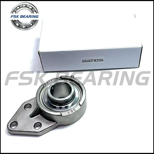 Stainless-housed SSUCFB206 Corrosion-resisted Rigidity-boosted 30*62*38.1mm Hanging-fit unit