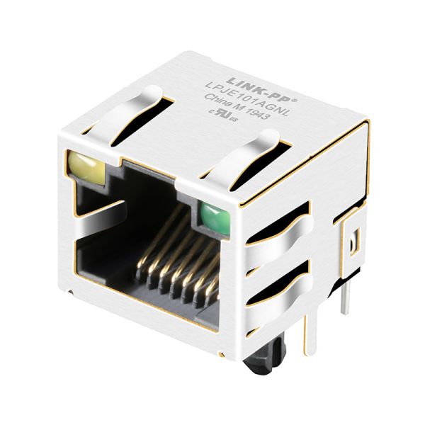 LPJE101-0AG-MYNL Shielded RJ45 Modular Jack with Yellow Green LEDs