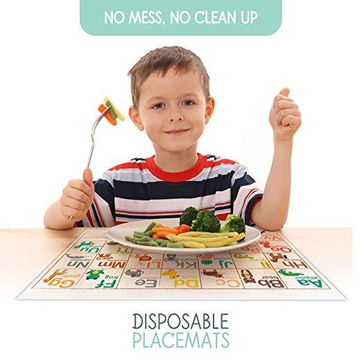 Disposable Sticky Placemats For Babies / Toddlers 12×18inch×0.05mm