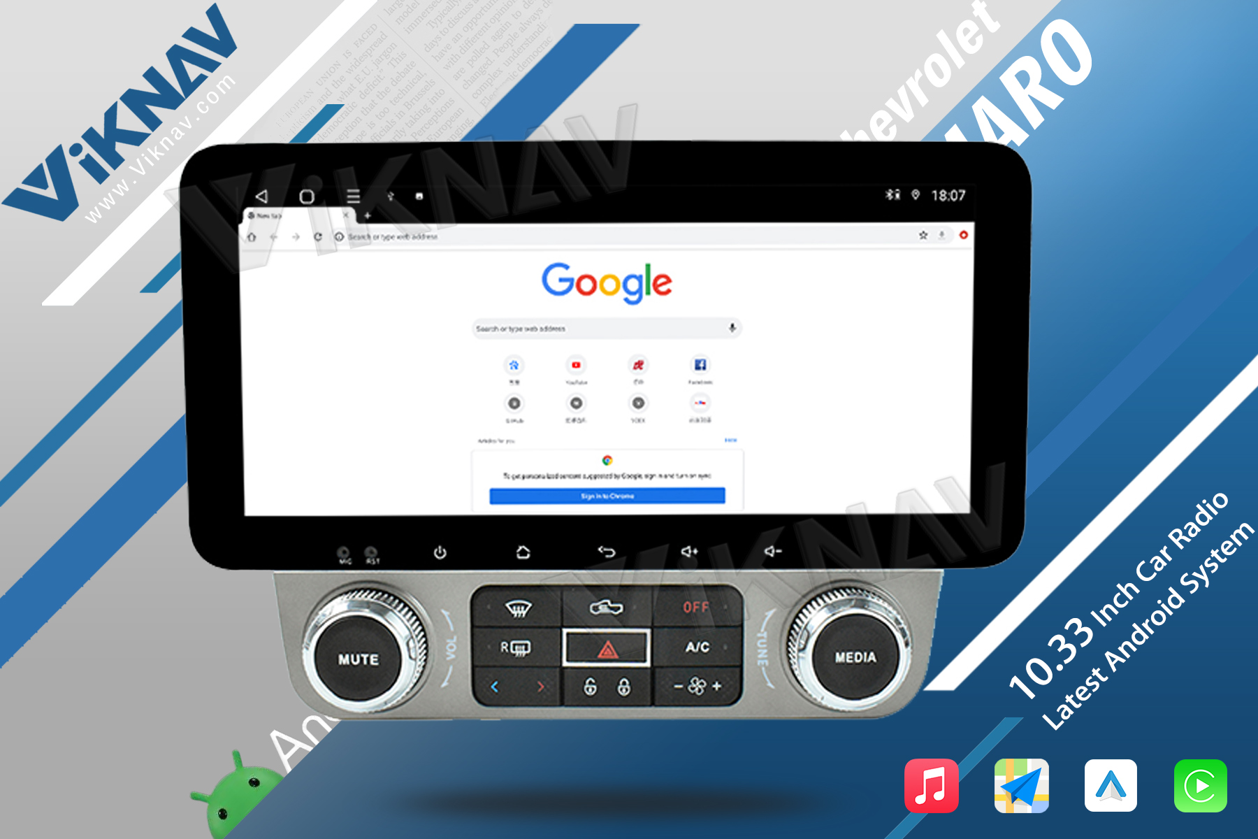 Радио для автомобилей с сенсорным экраном Android для Chevrolet Camaro 2010-2015 Обновление беспроводного Carplay Android Авто GPS навигация