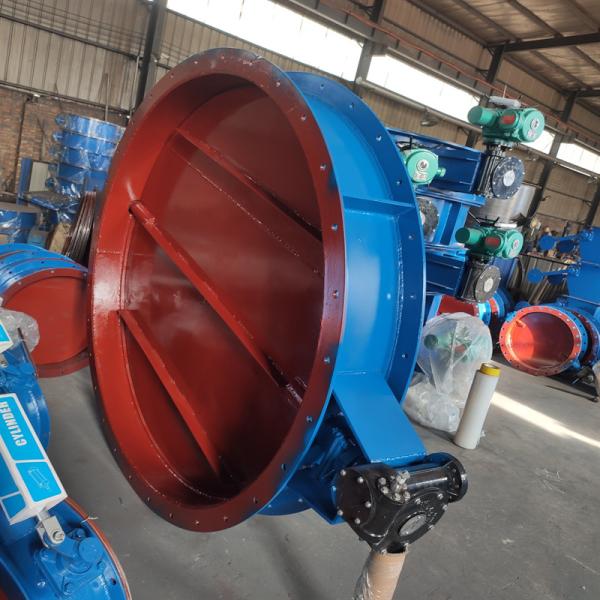 Industrial Flue Gas Electric Ventilation Butterfly Valve Adjustable Type