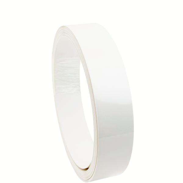 A0373 White Silver Shimmer High Gloss PVC Edge Banding Strip - Furniture Edge Trim for Cabinets, Wardrobes & Woodworking Projects