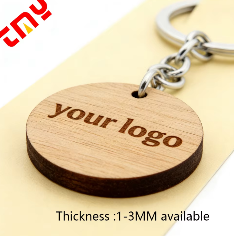 Custom RFID Wooden NFC Tag Lables Bamboo Programmable Social Media Writable Plates For Gift