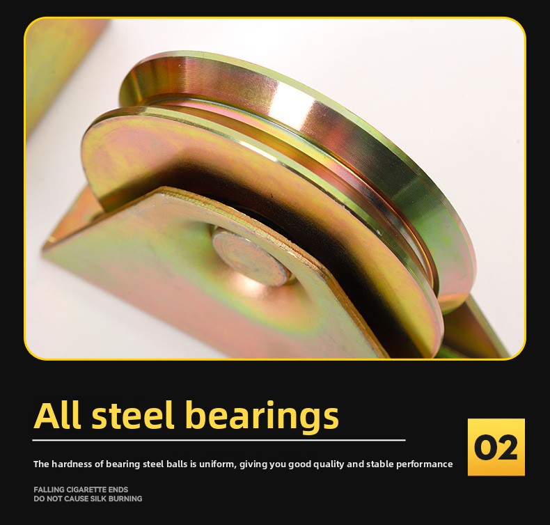 Xiongfeng XF-VU40 Color Steel V-Shaped Rail Wheel Sliding Door Thickened Support Strong Load Bearing Screw Installation Flexible