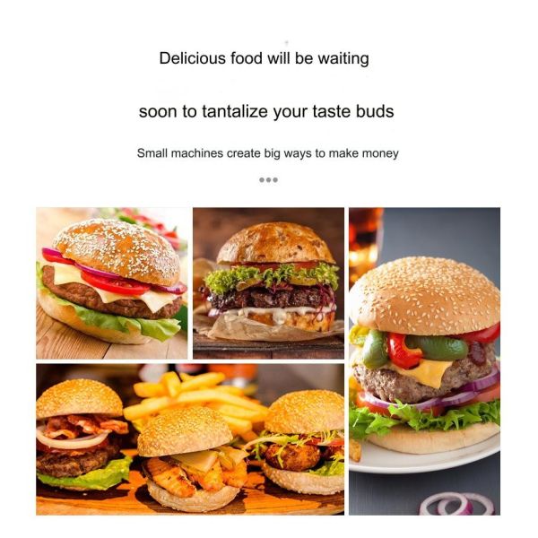Round Commercial Vertical Contact Burger Bun Toaster for Food Industry Equipment