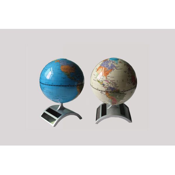Natural and smooth rotation ABS Solar Powered Globe work under low light