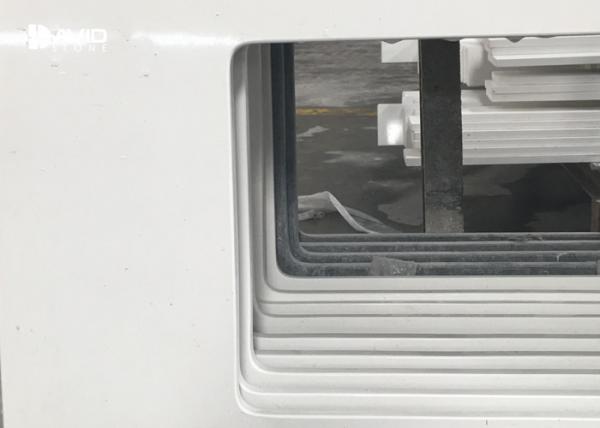 Popular Solid Surface White Quartz Countertops , Kitchen Quartz Vanity Tops