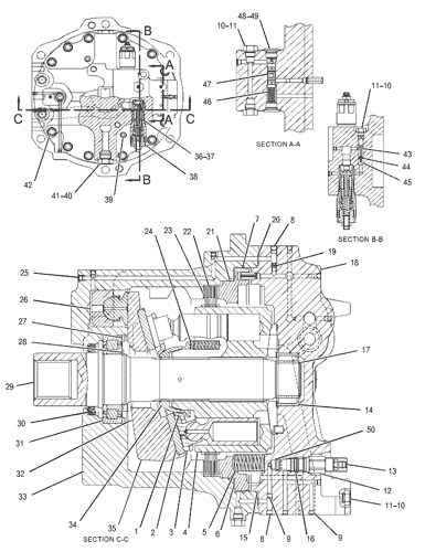 2095895 1559198 209-5895 155-9198 455-2722 455-2775 Travel Motor Suitable For E365B E365C E385C E390D E390F