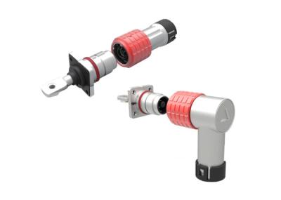 Straight Angle HVIL Two Pin Plug Connector With 360 Degree Shielding