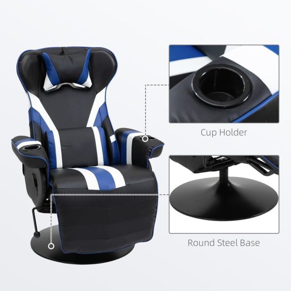 Customized Logo Availabled Gaming Chair Swivel Style with Lumbar Support and Footrest