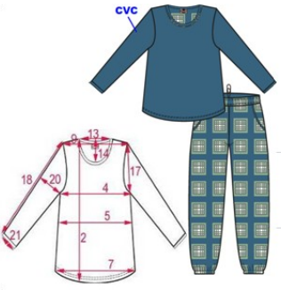 Classical Soft Fabric Stripped Pajamas Nightwear Long Sleeve And Long Pant Sleepwear