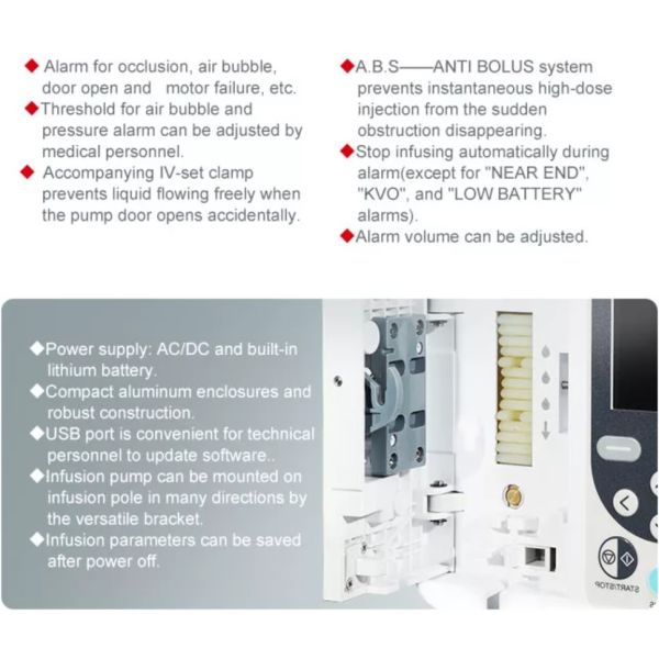 1-699ml/H Volumetric Infusion Pump In Pediatrics 9999ml