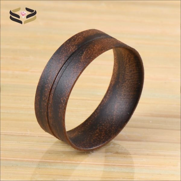 Noyau de bague en bois de fer, bois de santal doré, bois d'aile de poulet, bois de koa, 8 mm pour incrustation