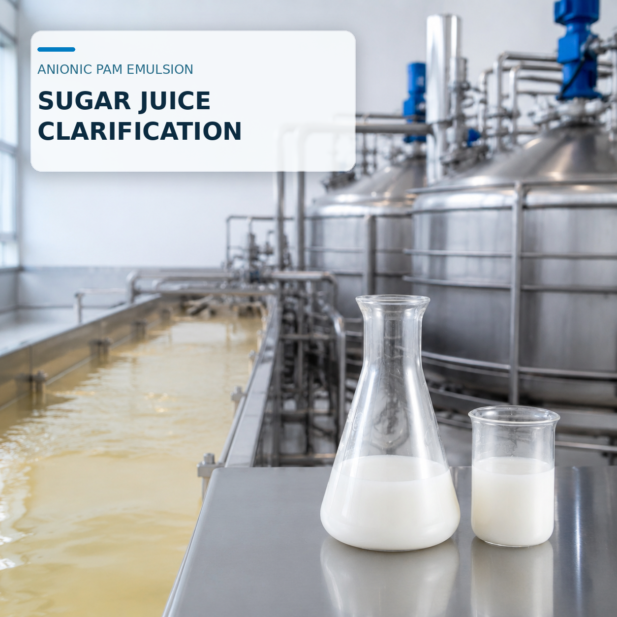 Anionic Polyacrylamide PAM Emulsion for Sugar Juice Clarification