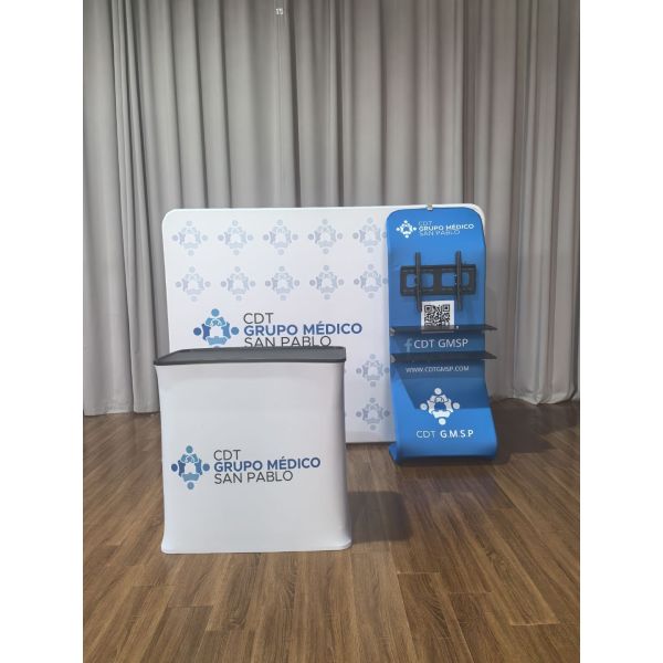 Customized 10x10 Exhibit Booth 10ft Stretch Fabric Display Booth