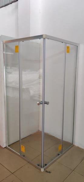 Aluminium Corner Entry Shower Door 900x900x1850mm,high Chrome,6/8mm temer glass