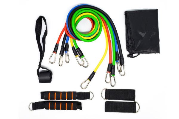 Durable Custom Logo TPE Exercise Resistance Bands Set 11pcs