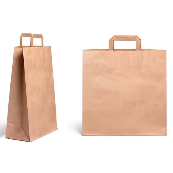 Tear Resistant Customized Paper Bags Versatile Brown Kraft Shopping Bags Eco Friendly