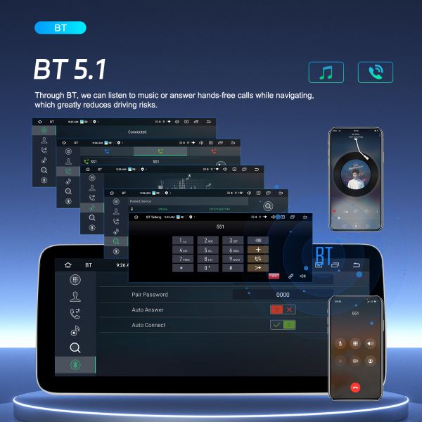 USB подключение 12,3 дюйма полный сенсорный экран QLED Android Автомобильное радио Универсальный год 6 128 ГБ