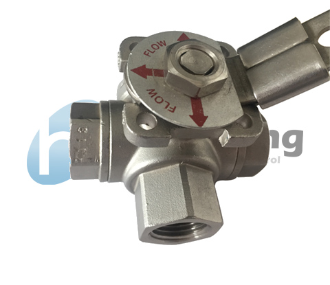3 Way Low Pressure Ball Valve 316 Stainless Steel Npt / Bsp Threaded