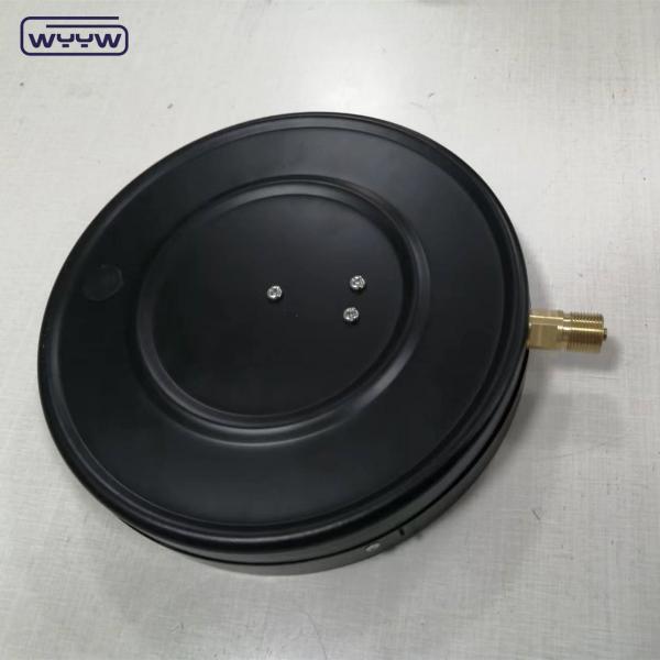 250mm Economy Pressure Gauge Kgf/Cm2 0.6MPa Bottom Black Steel Accuracy 1.6%