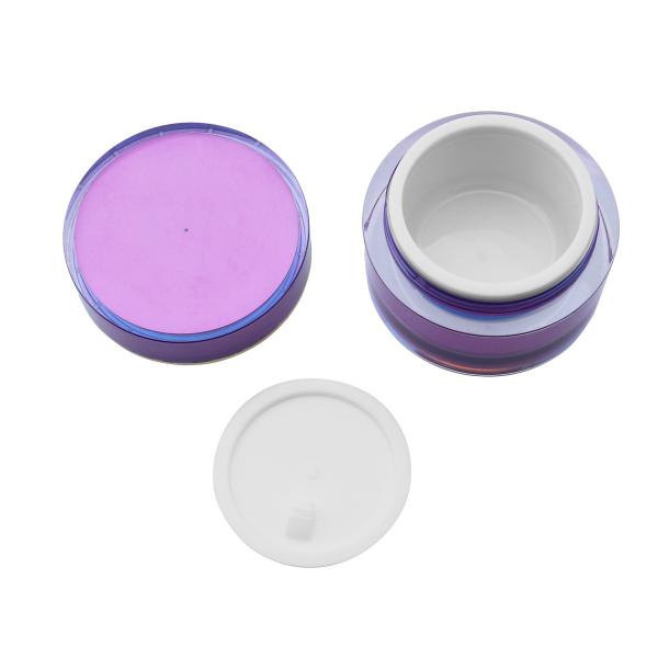 50g Acrylic Round Cream Jar Double Layered Cosmetic Packaging Plastic Face Cream Jar