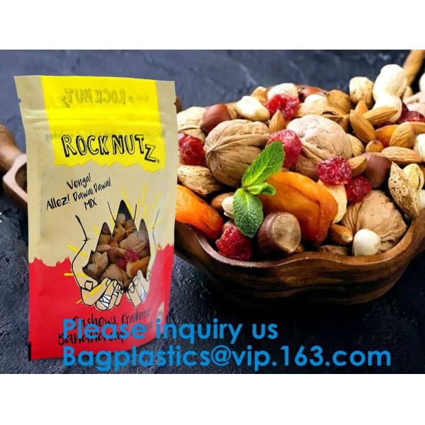Standing Up Aluminum Zipper Packaging Pouch Bag For Dried Food,Standing Up Aluminum Zipper Packaging Pouch Bag For Dried