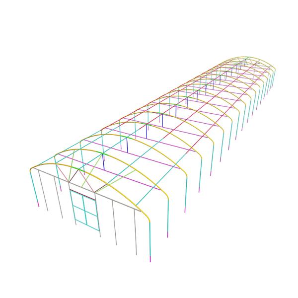 PE Cooling System Agricultural Greenhouse Flower Growing Galvanized Steel Greenhouse