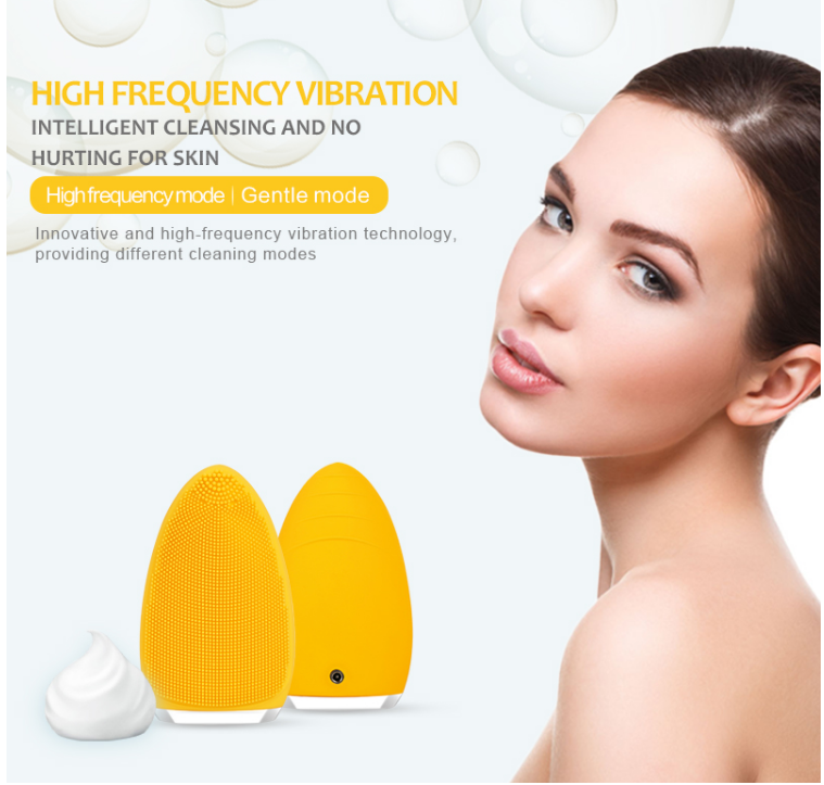 Portable waterproof Hot Sale Silicone Face Cleaner Brush mini UBS brush