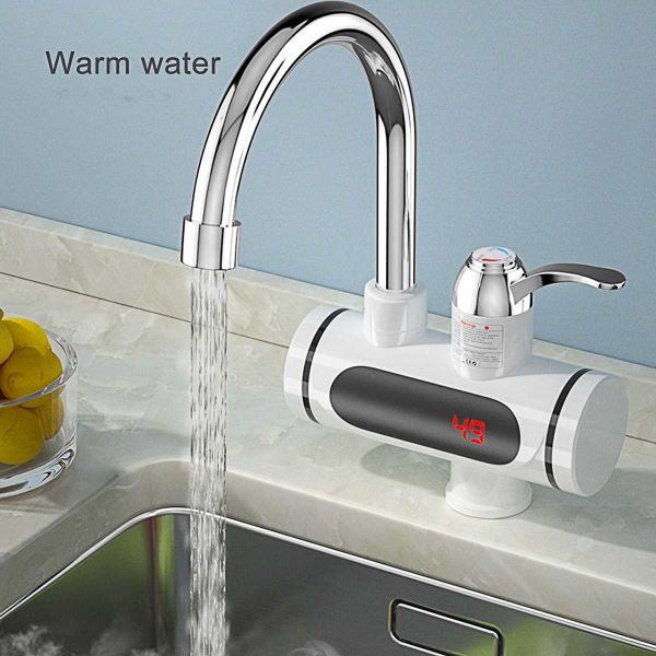 220 Volt SS304 Electric Hot Water Tap CE 360 Degree rotating