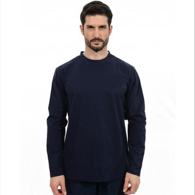 Colar redondo franco Henley Shirt Navy Blue NFPA2112 CAT2 para a soldadura