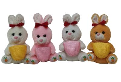 Coelhos do CLR dos Valentim pequenos 4 dos PP com cesta