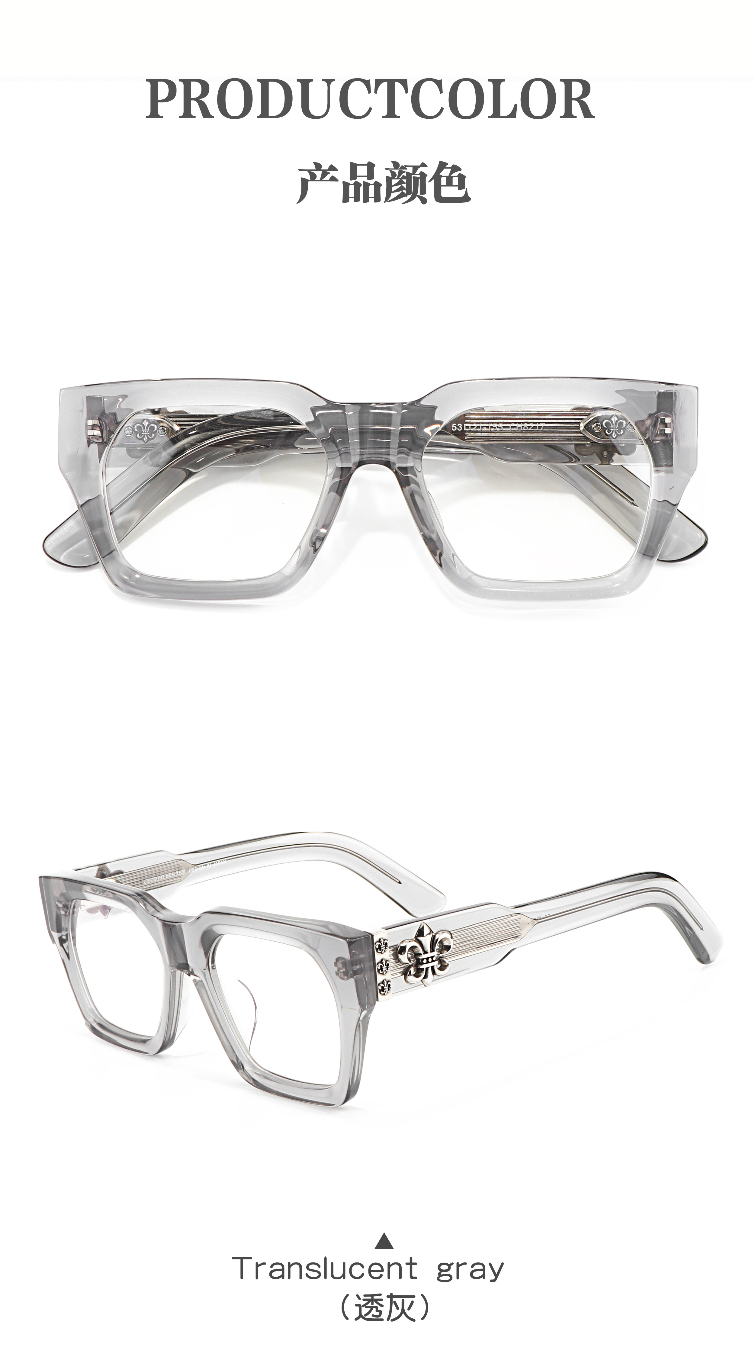 Thick Acetate Tortoiseshell Transparent Gray Green Optical Prescription Multifocal Smooth Verified Men Glasses Eyewear Merchants