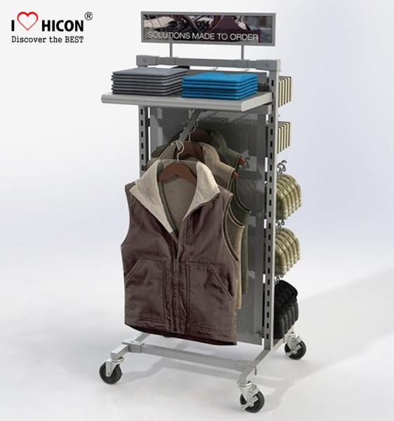 MOQ 20pcs Clothing Store Fixtures Factory Price Metal Clothing Rack For Retail Store