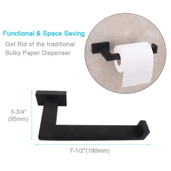 Single Matte Toilet Roll Storage Holder Stainless Steel Toilet Roll Holder