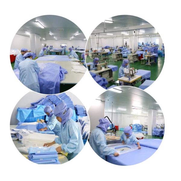 SMS Non Woven Disposable Protective Gowns , Disposable Surgeon Gown Hospital