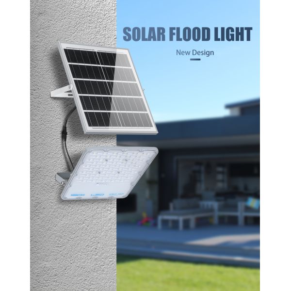 Outdoor Waterproof Garden Led Solar Flood Light with Remote Control 50000 Hours Lifespan