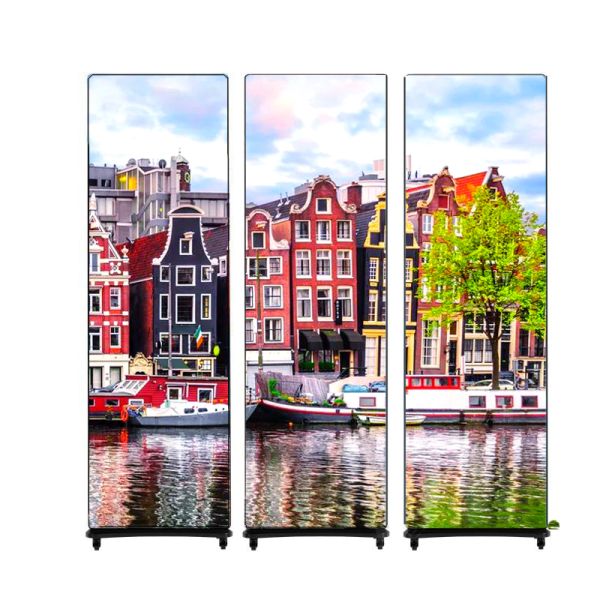 Floor Standing Vertical Advertising Digital Signage LED Display Foldable Poster Advertising LED Screen