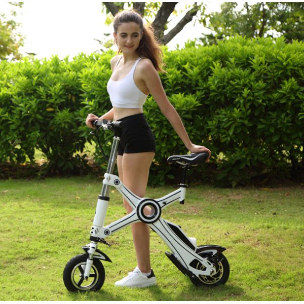Light Weight Foldable Electric Bicycle with Seat , Electric Bike Kit Lithium Battery