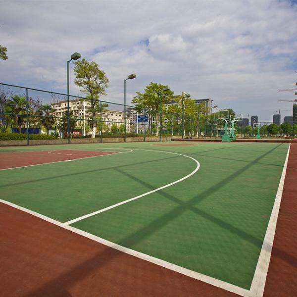 Moistureproof 4mm Silicon Polyurethane Flooring Outdoor Sports Surfaces