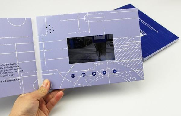 Full print 4.3 inch video flyer,quality lcd video mailer card,digital video catalogue brochure