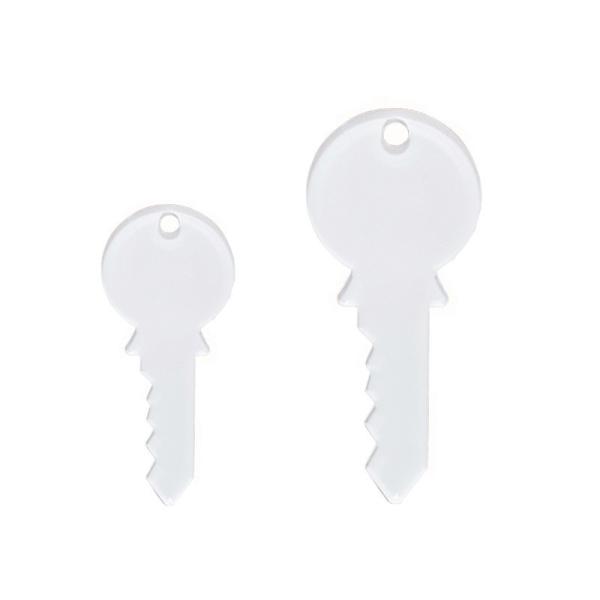 Sublimation Blank Key Shape Acrylic Keychain For Sublimation Heat Transfer Printing