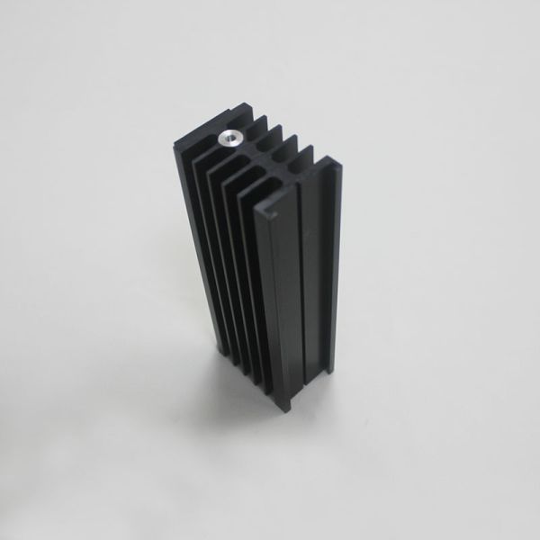 High Efficiency Aluminum Profile Cooling Heat Sink Black Anodizing