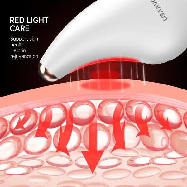Heating Vibration Facial Massager 5W Red Light Face Massager Tool Vibrating