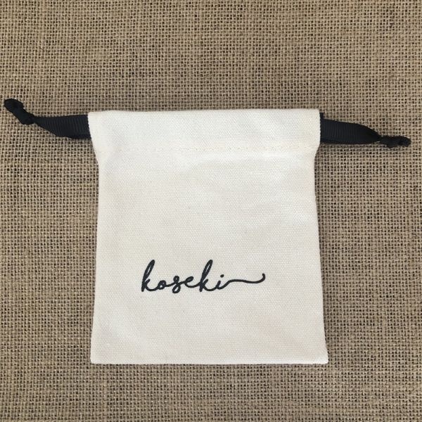 Eco Friendly Round Bottom Cotton Fabric Drawstring Candle Bag for Jewelry Packaging