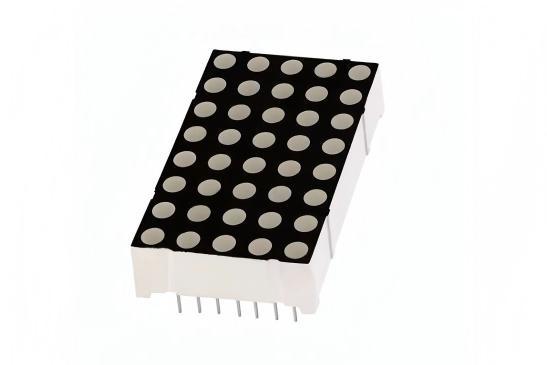37.8x61mm 5x8 Round Type LED Dot Matrix Display Round 5mm (Ultra Bright Red/Green/Blue/RGB, Common Anode/Cathode)