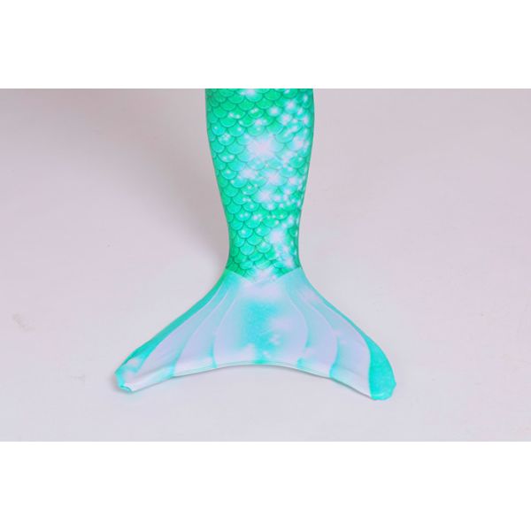 Ultra Shiny Childrens Mermaid Tails , Baby Mermaid Tail Green White Color