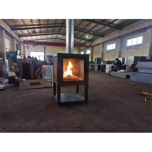 High Efficiency Garden Heaters Metal Fireplace Wood Burning Stove With Chimney