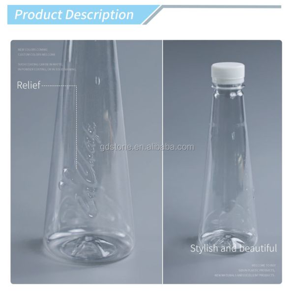 25mm Water PET Plastic Bottles Transparent Clear 280ml