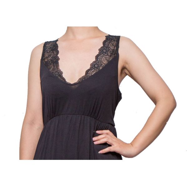 Soft Viscose Womens Summer Nightwear Sexy Ladies Sleeveless Nightgown
